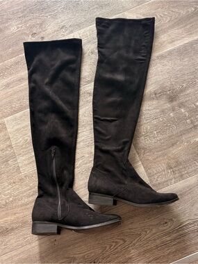 Aldo Black Over-the-Knee Riding Booties